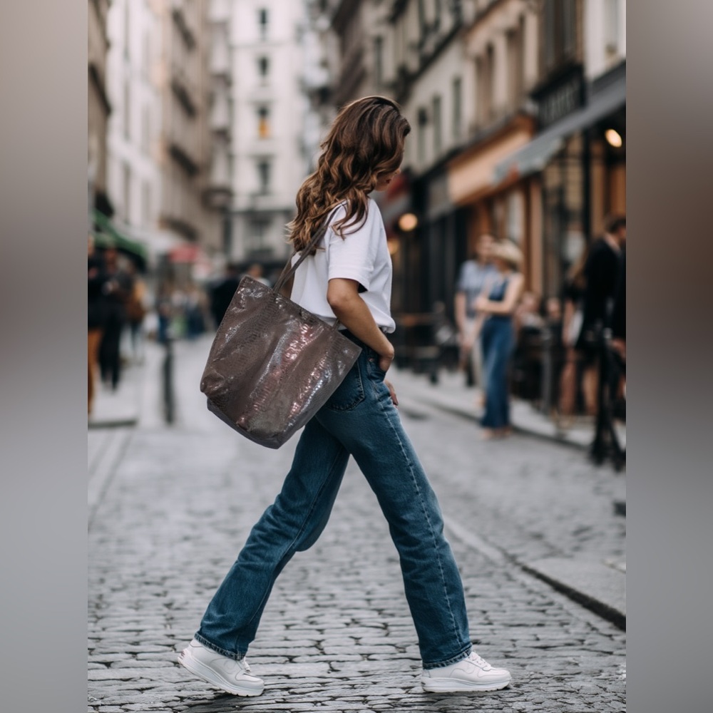 FATTO A MANO BY CARLOS FALCHI Vegan Python Tote